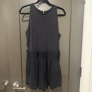 Athleta Black Sleeveless Romper